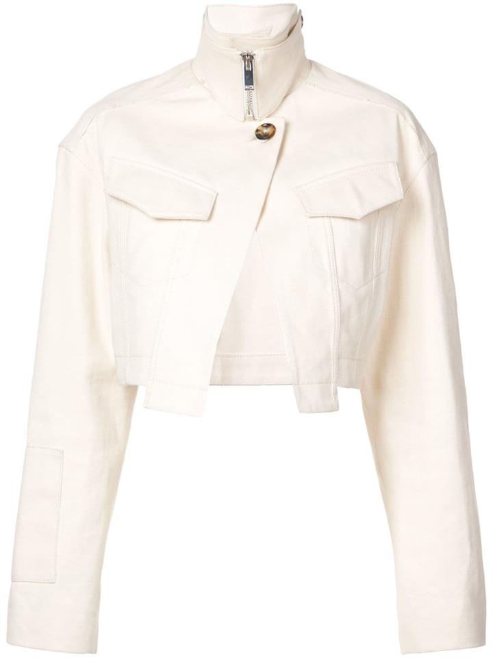 Proenza Schouler Canvas Denim Cropped Jacket - White