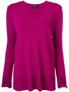 Theory Classic V-neck Jumper - White