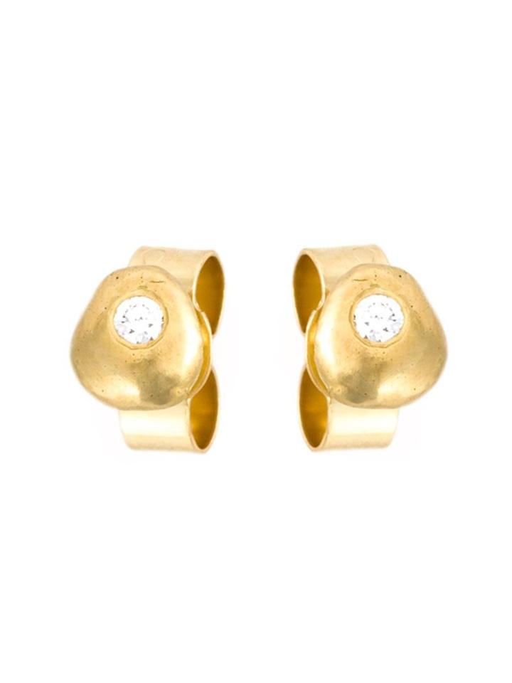 Natasha Collis Small Nugget Diamond Stud Earrings