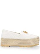 Gucci Double G Platform Espadrilles - Neutrals