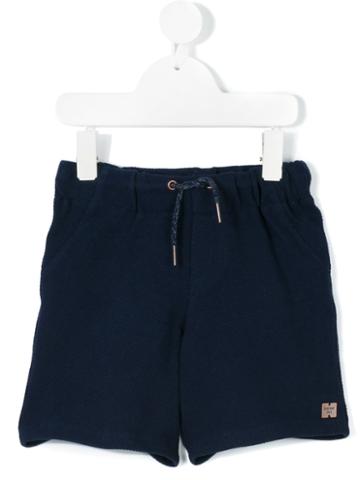 Carrèment Beau - Drawstring Shorts - Kids - Cotton - 8 Yrs, Boy's, Blue