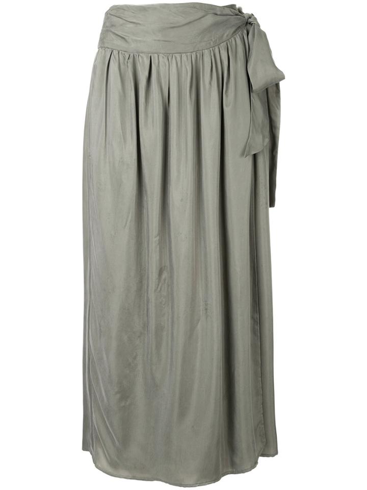 08sircus Tie Waist Midi Skirt - Green