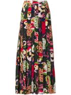 Aspesi Pleated Maxi Skirt - Green