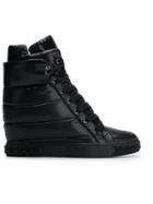 Casadei Padded Wedge Sneakers - Black