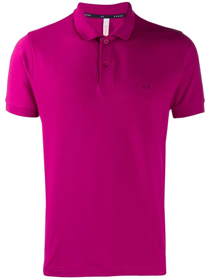 Sun 68 Small Stripes Polo Shirt - Pink