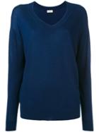 Le Kasha - Cashmere V-neck Jumper - Women - Cashmere - S, Blue, Cashmere