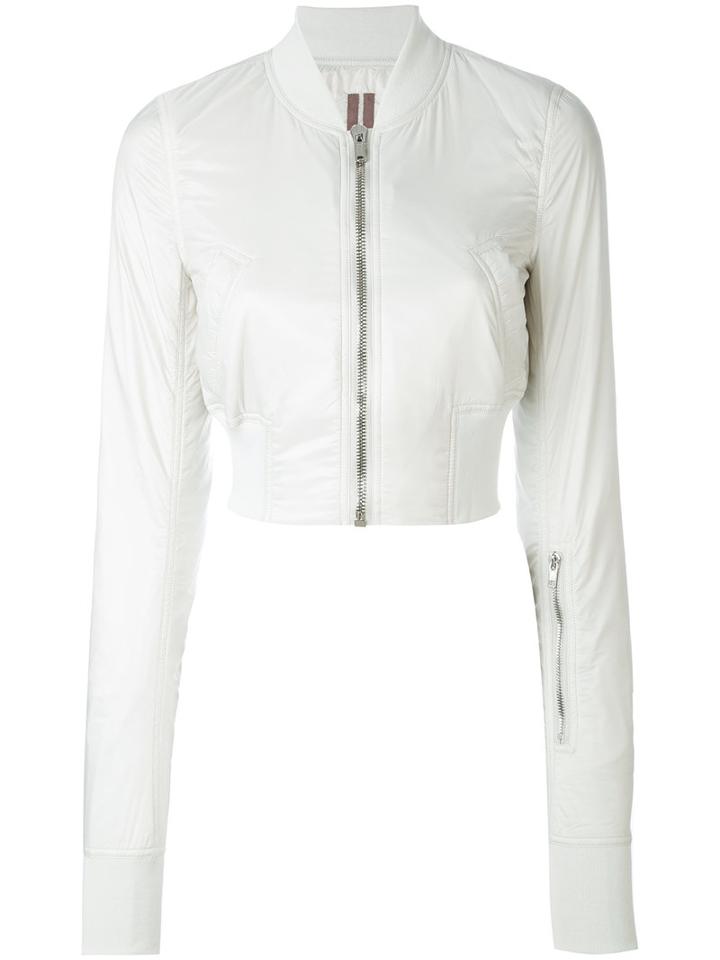 Rick Owens Drkshdw - Cropped Puffy Bomber Jacket - Women - Polyamide - S, Grey, Polyamide