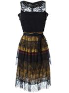 Etro Lace Detail Dress, Women's, Size: 42, Black, Silk/leather/viscose/polyamide
