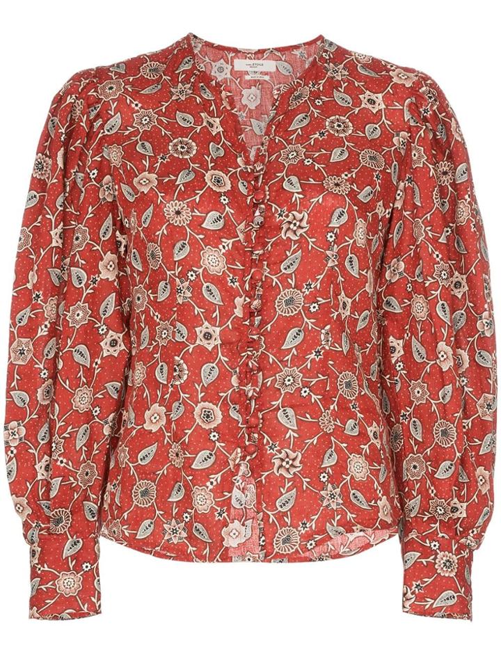 Isabel Marant Étoile Paisley And Floral Print Linen Blouse - Red