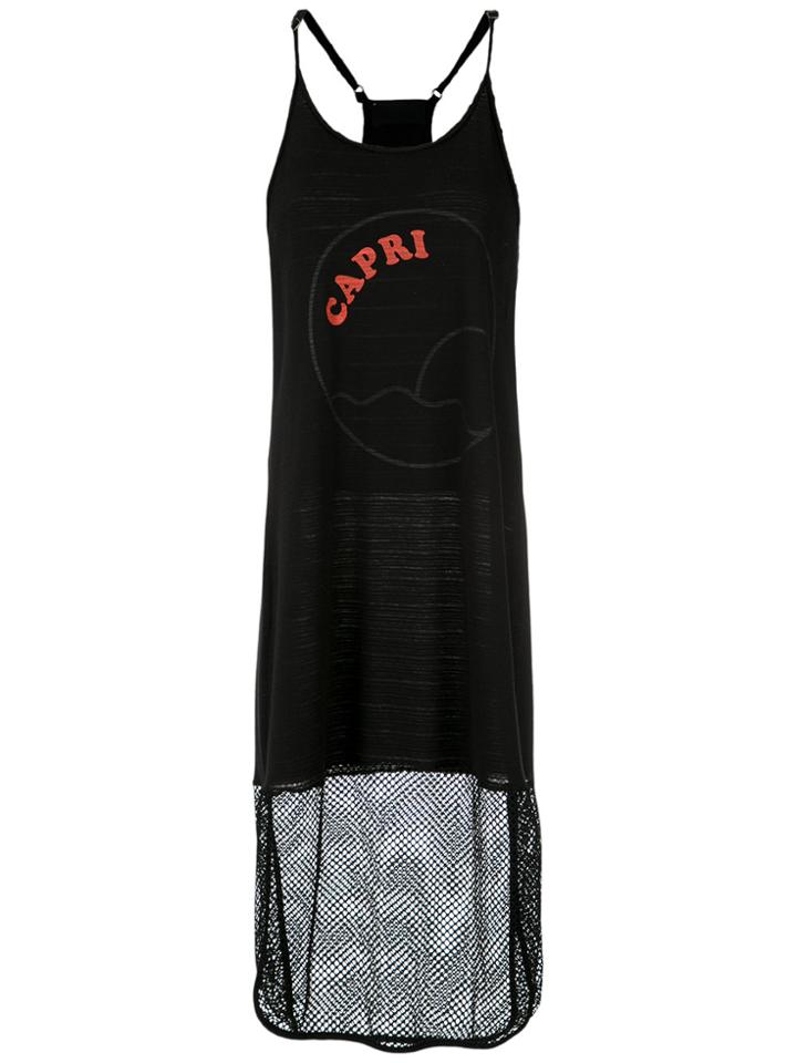 Andrea Bogosian Mesh Panels Dress - Black