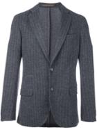 Eleventy Pinstripe Blazer, Men's, Size: 50, Grey, Cotton/acetate/merino/pbt Elite