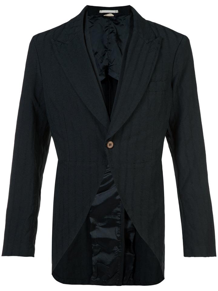 Comme Des Garçons Homme Plus Dobby Stripe Jacket - Black