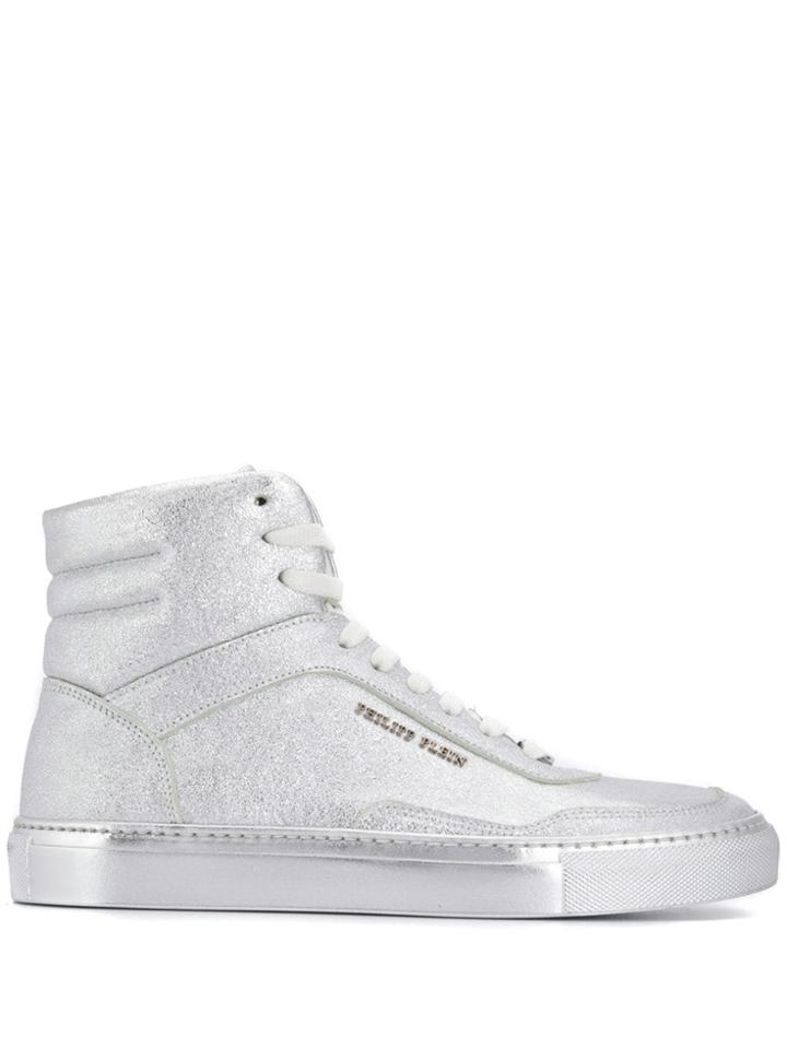 Philipp Plein Statement Hi-top Sneakers - Silver
