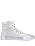 Philipp Plein Statement Hi-top Sneakers - Silver