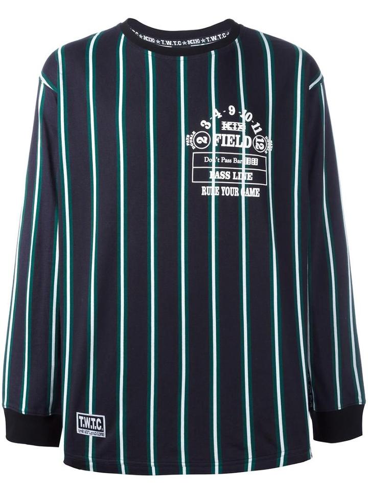 Ktz Striped Long Sleeve T-shirt, Men's, Size: Large, Blue, Cotton