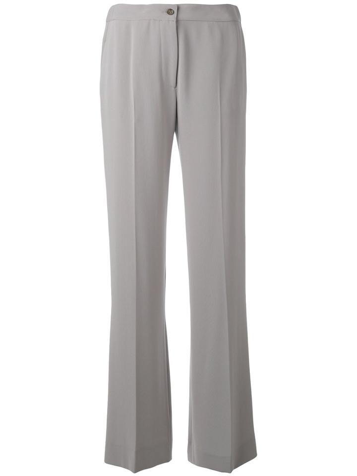 Alberto Biani - Wide Leg Trousers - Women - Polyester/acetate/triacetate/viscose - 46, Grey, Polyester/acetate/triacetate/viscose