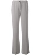Alberto Biani - Wide Leg Trousers - Women - Polyester/acetate/triacetate/viscose - 46, Grey, Polyester/acetate/triacetate/viscose