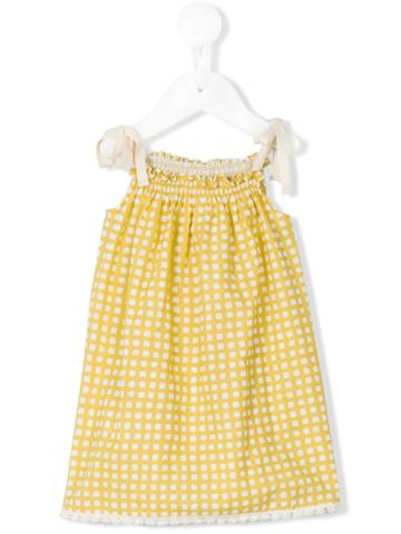 Checked Dress - Kids - Cotton - 18 Mth, Nude/neutrals, Babe And Tess