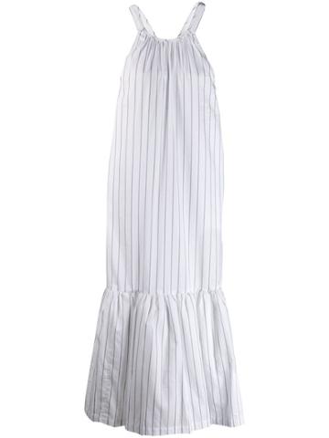 Mumofsix Striped Flared Dress - White