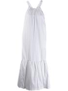 Mumofsix Striped Flared Dress - White