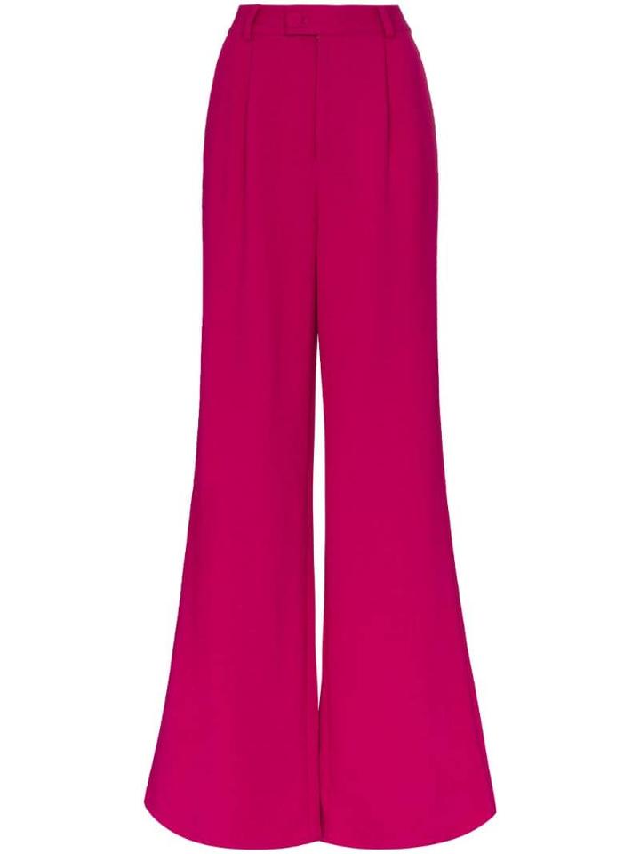 Rebecca De Ravenel Wide-leg Flared Trousers - Pink