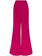 Rebecca De Ravenel Wide-leg Flared Trousers - Pink