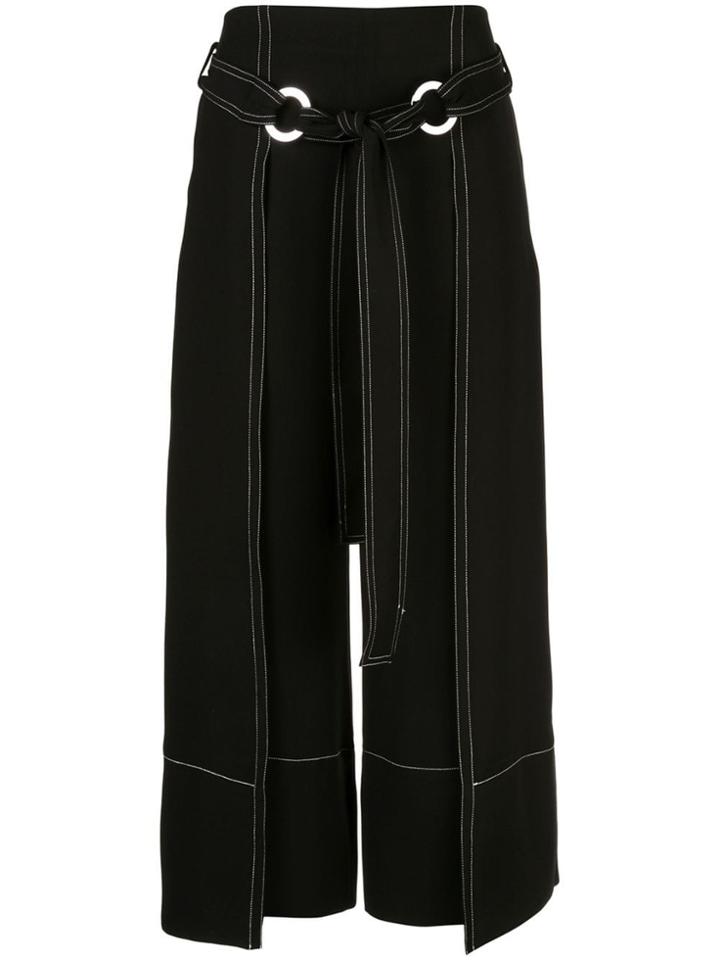 Yigal Azrouel Contrast Stitching Trousers - Black