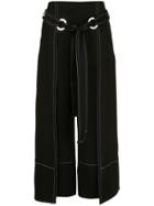 Yigal Azrouel Contrast Stitching Trousers - Black