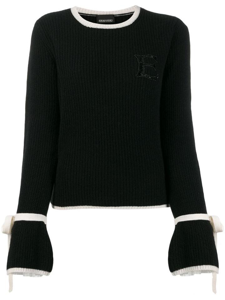 Ermanno Ermanno Rib Knit Sweater - Black