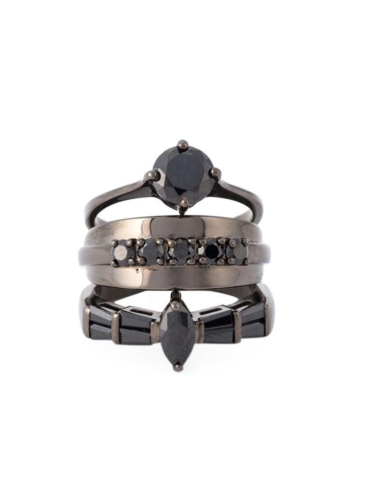Iosselliani 'black On Black Memento' Ring, Women's, Size: 58