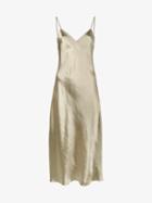 Vince V-neck Slip Dress, Women's, Size: Medium, Green, Acetate