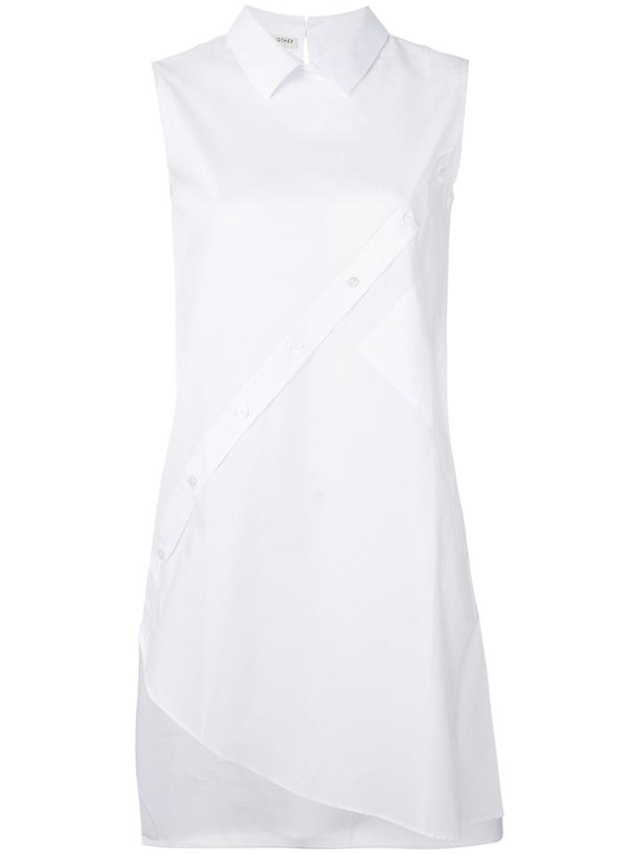 Each X Other Dislocated Buttoning Sleeveless Blouse - White