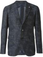 Tagliatore Two Button Blazer, Men's, Size: 50, Blue, Linen/flax/cotton/cupro