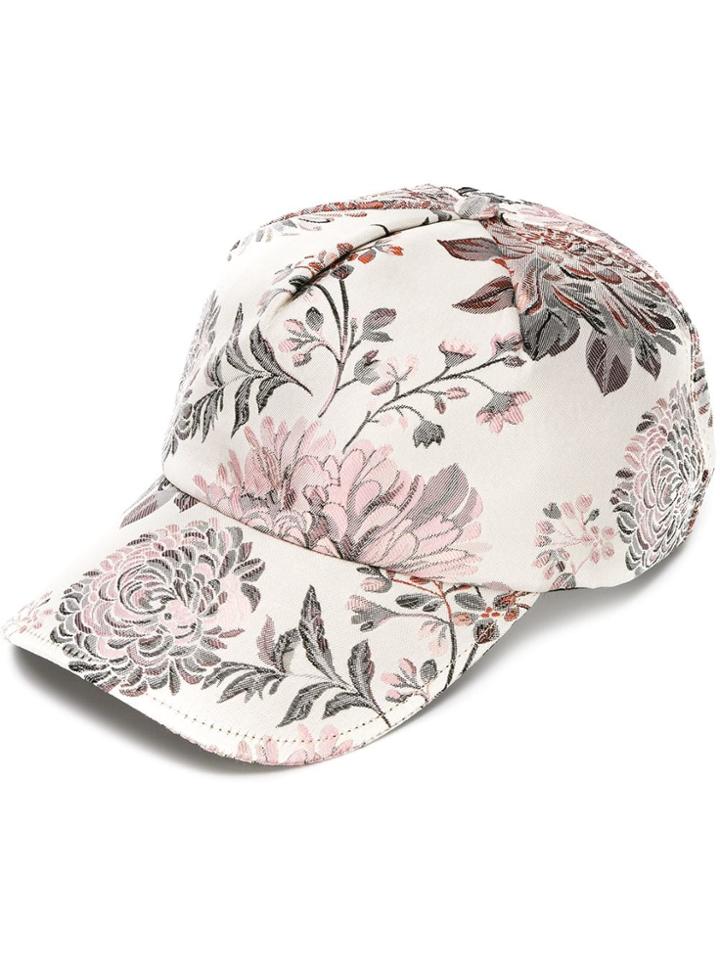 Reality Studio Floral Print Cap - Pink & Purple