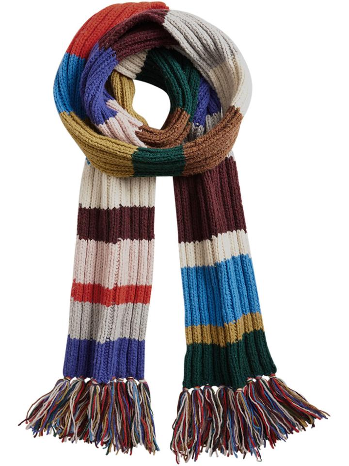 Burberry Long Striped Knitted Scarf - Multicolour