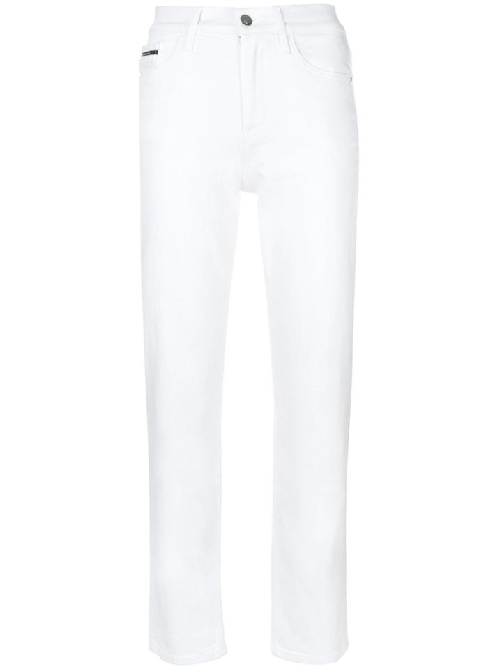 Calvin Klein Jeans High Waisted Cropped Jeans - White