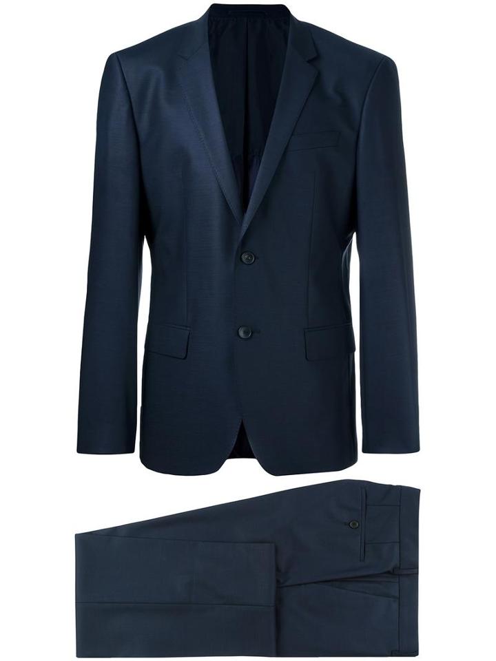 Boss Hugo Boss Formal Suit, Men's, Size: 58, Blue, Virgin Wool/polyamide/spandex/elastane/cupro