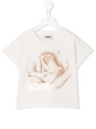 Moschino Kids Rose Print T-shirt, Girl's, Size: 12 Yrs, White