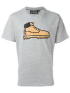 Mostly Heard Rarely Seen Boot Patch T-shirt, Men's, Size: L, Grey, Cotton