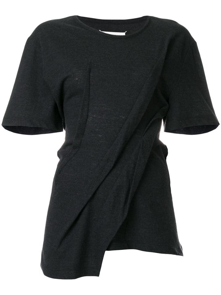 Maison Margiela Exaggerated Ruched T-shirt - Grey