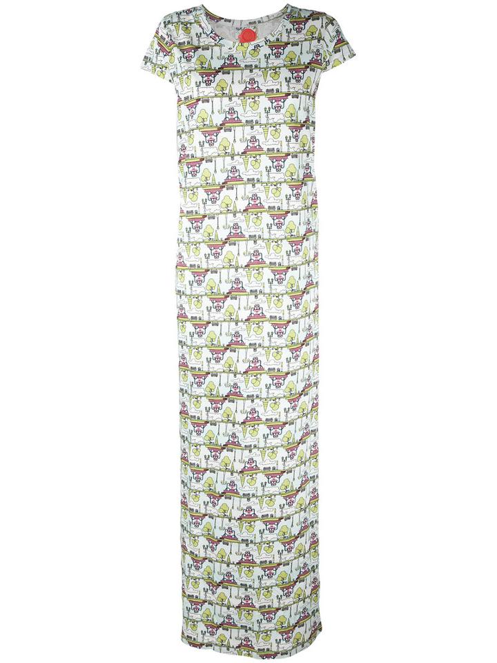 Ultràchic Fountain Print Dress, Women's, Size: Xs, Blue, Cotton