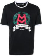 Love Moschino Logo Crest Print T-shirt - Black