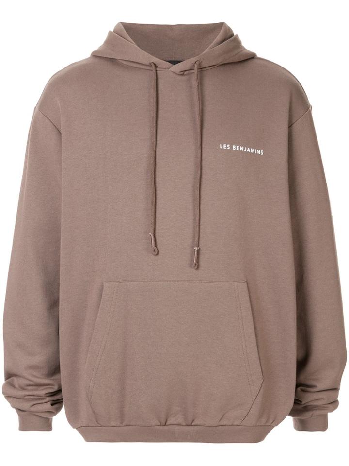 Les Benjamins Printed Hoodie - Brown