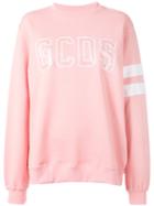Gcds - Logo Print Sweatshirt - Women - Cotton - L, Pink/purple, Cotton