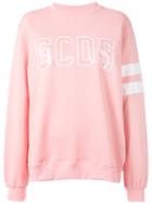 Gcds - Logo Print Sweatshirt - Women - Cotton - L, Pink/purple, Cotton