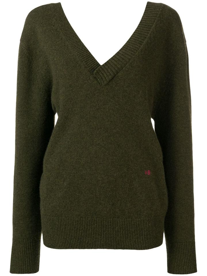 Victoria Beckham Double V-neck Jumper - Green