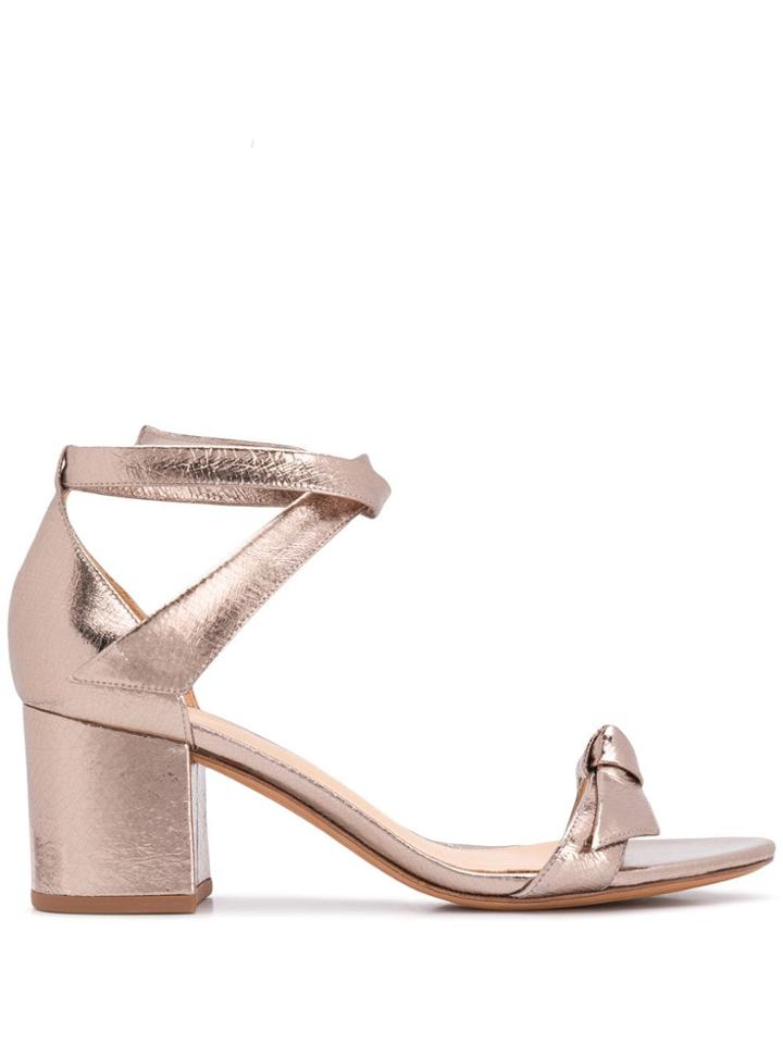 Alexandre Birman Block Heel Sandals - Gold