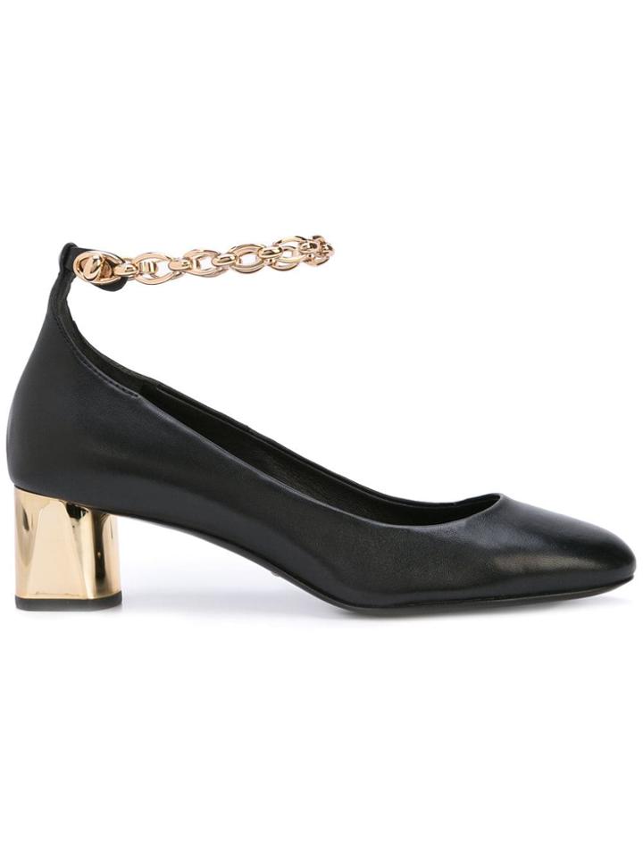 Stella Luna Chain Strap Pumps - Black