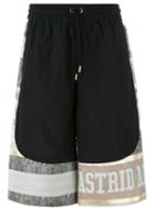 Astrid Andersen Side Pocket Basket Shorts, Men's, Size: Large, Black, Silk/nylon/polyester