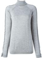 Antonio Berardi Roll Neck Fine Knit Sweater, Women's, Size: 46, Grey, Silk/virgin Wool